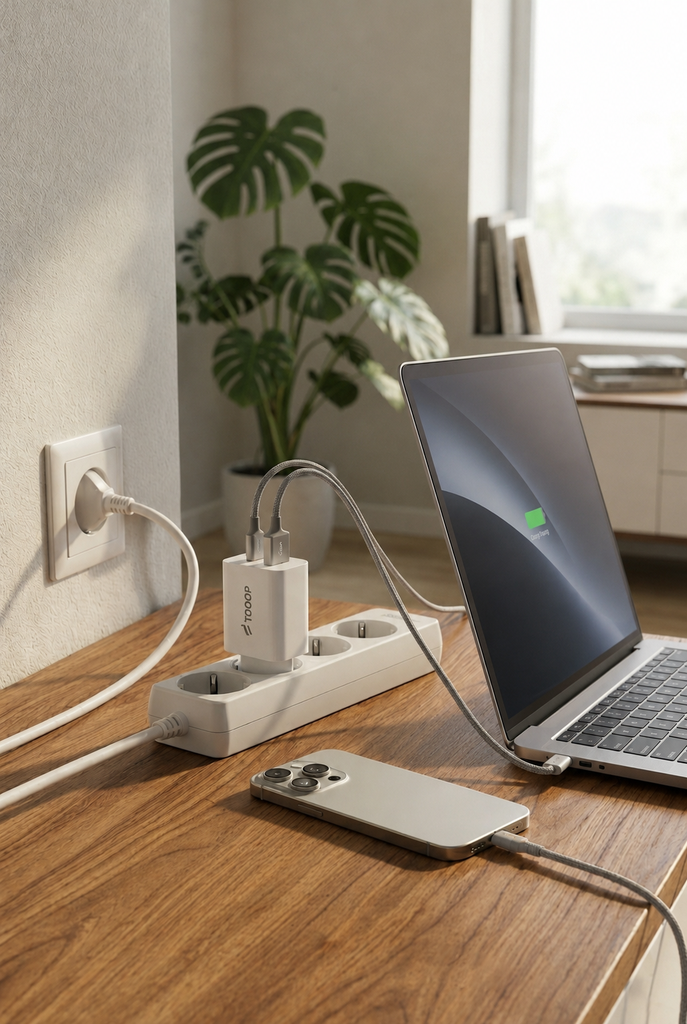 Chargeur secteur 65W Double port A-C