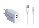 Kit Charger deux A port et câble A vers Lightning
