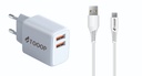 Kit Charger deux A port and cable A to C