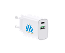Chargeur rapide 20W A+C blanc (Olympique de Marseille)