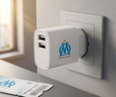 Chargeur 12W avec 2 USB A (Olympique de Marseille)