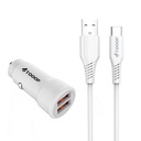Kit chargeur 20W voiture double USB + câble USB vers type-c 