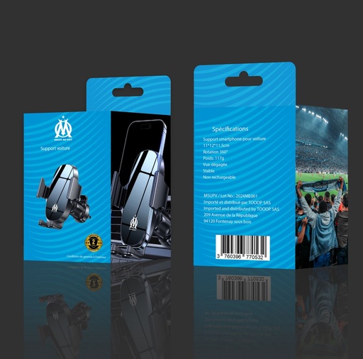 [MSUPV] Support Téléphone Voiture - Olympique de Marseille