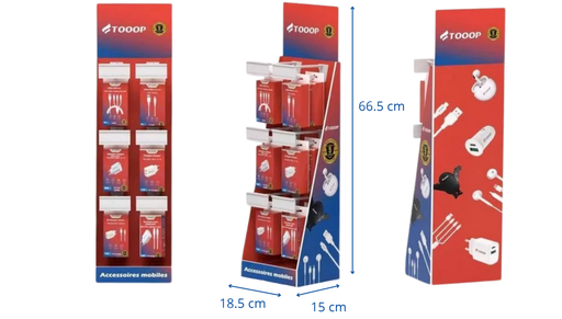 [6B2027] Présentoir 6 Broches 50 pièces
